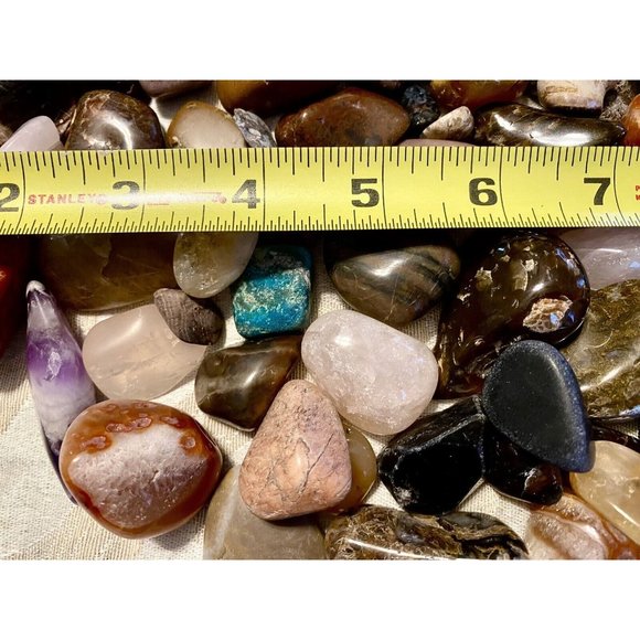 Tumbled And Polished Authentic Minerals Crystals Over Three Pounds - Picture 5 of 14